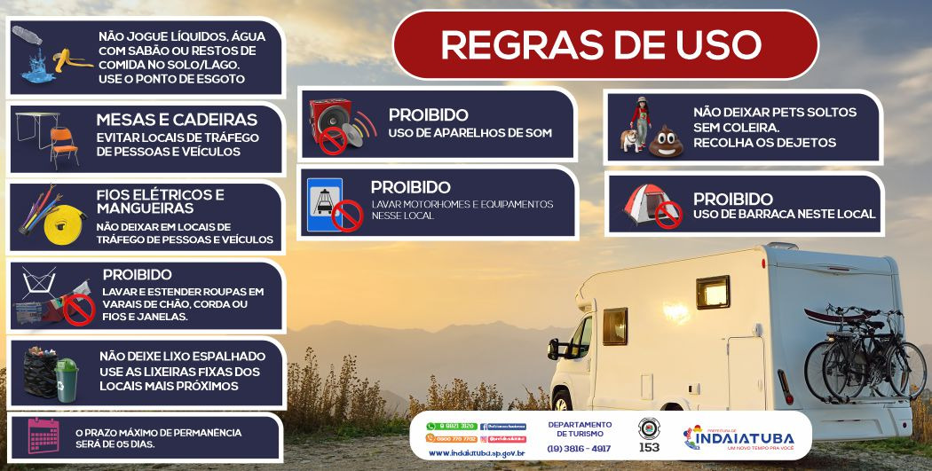 Indaiatuba inaugura dois pontos de apoio ao caravanista