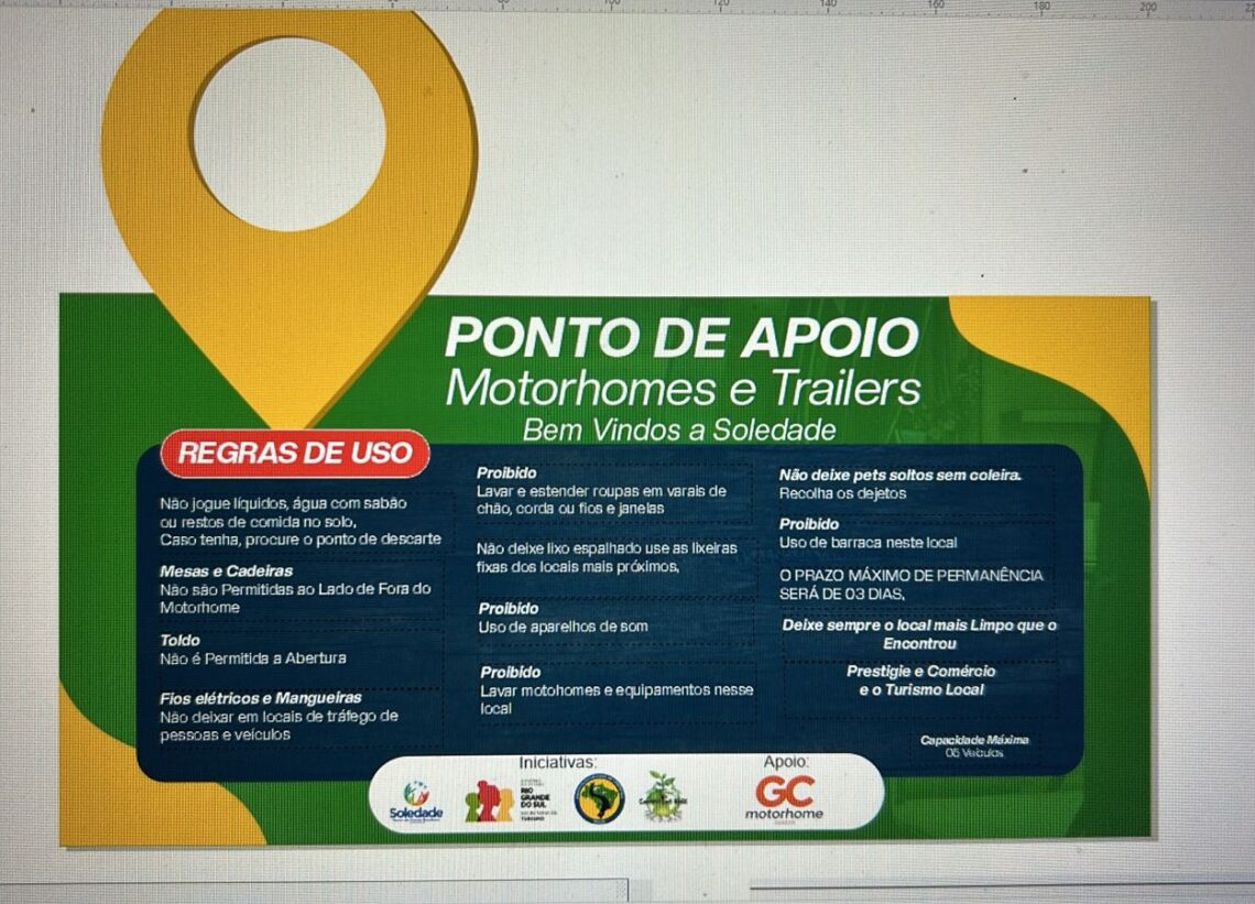 Soledade inaugura ponto de apoio ao caravanista