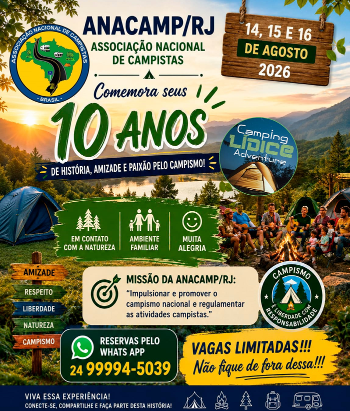 Anacamp celebrará 10 anos com encontros em vários Estados